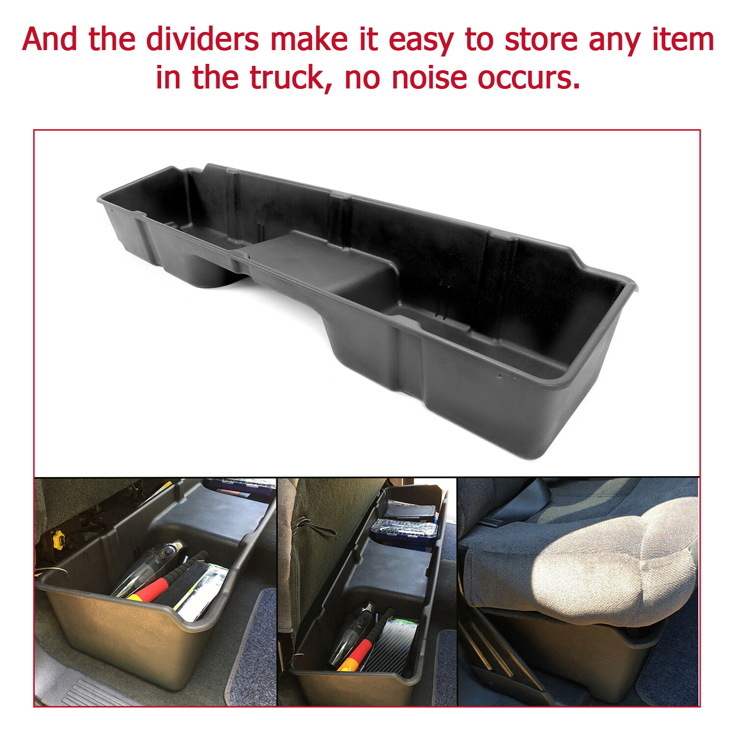 Under seat Storage Box 99-06 fits Chevy/GMC Silverado/Sierra Extended Cab 4-Door