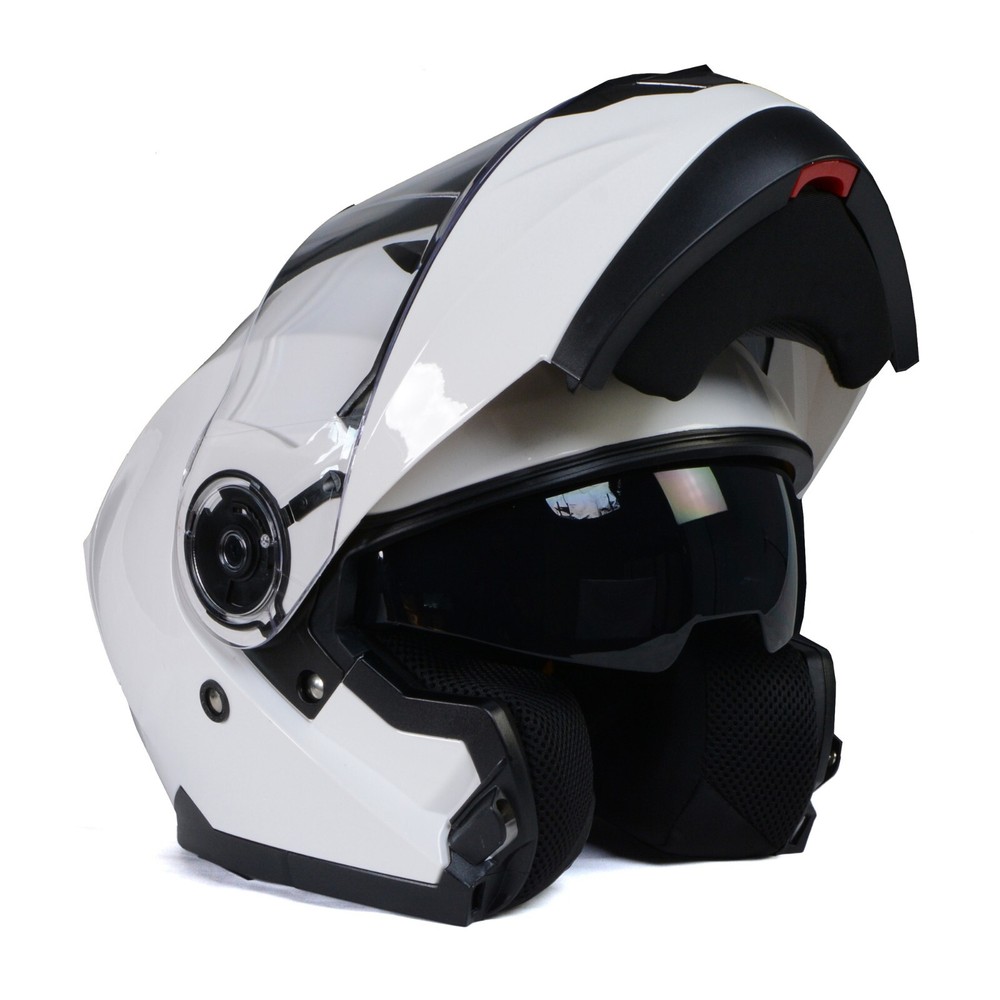 Milwaukee Helmets MPH9816DOT 'Breeze' White Advanced Motorcycle Modular Helmet