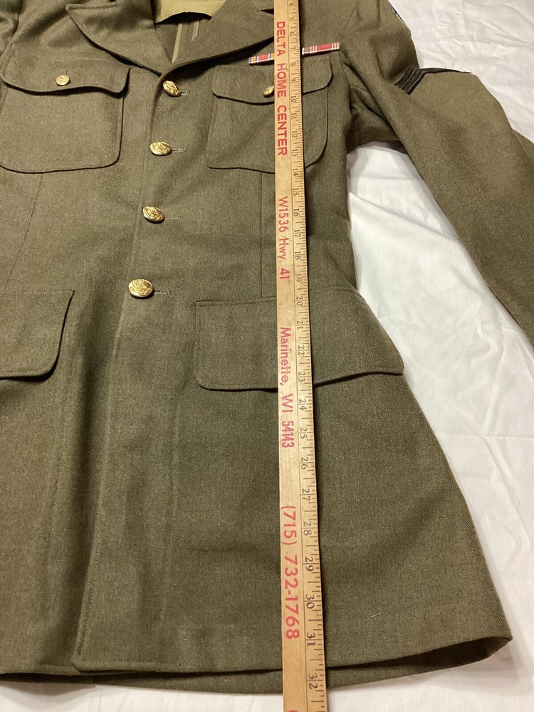 WW2 Uniform Jacket Rank, Ribbons & Patch 38 EXL