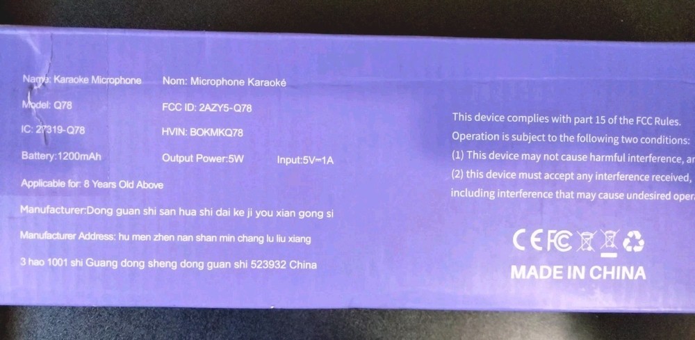 Wireless Karaoke Microphone - Black