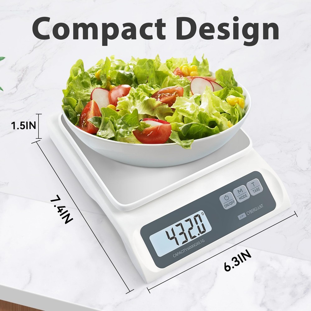 Precision Digital Food Scale Meal Prep Kitchen Baking Espresso Gram LCD 13LBS