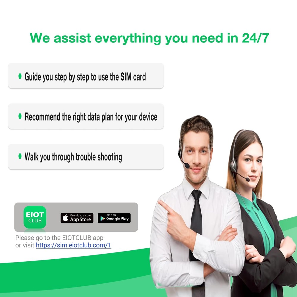 2 Pack Triple Play Data SIM Card -Support USA 4G Coverage Network for Cellula...