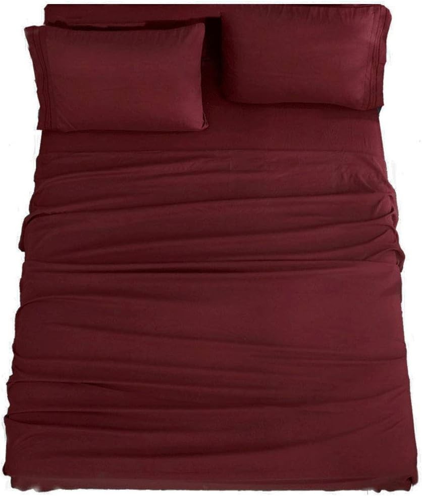 Bed Sheet Set Super Soft Microfiber 1800 Thread Count Luxury Egyptian Sheets