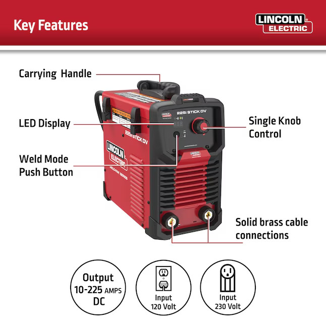 Lincoln Electric 120 -Volt / 225 -Amp Stick Welder - SALE