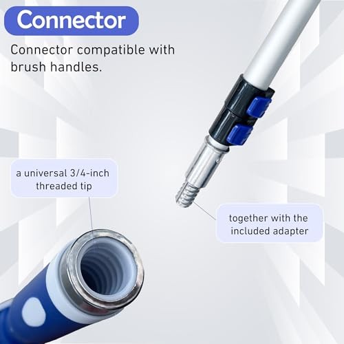 Paint Roller Kit 16PCS, 9&4 Inch Paint Roller with Adjustable 2-4FT Stainless