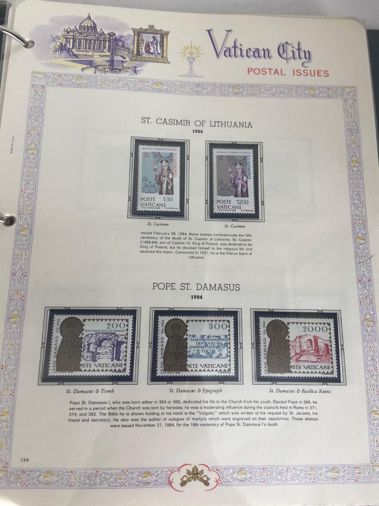 Joystamp: Awesome White Ace Vatican City Album Pages Mint Never Hinged