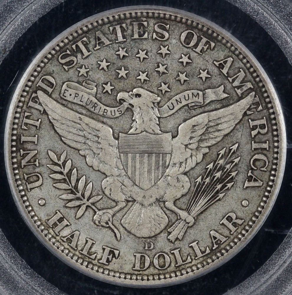 1915-D 50c Barber Half Dollar PCGS XF 45