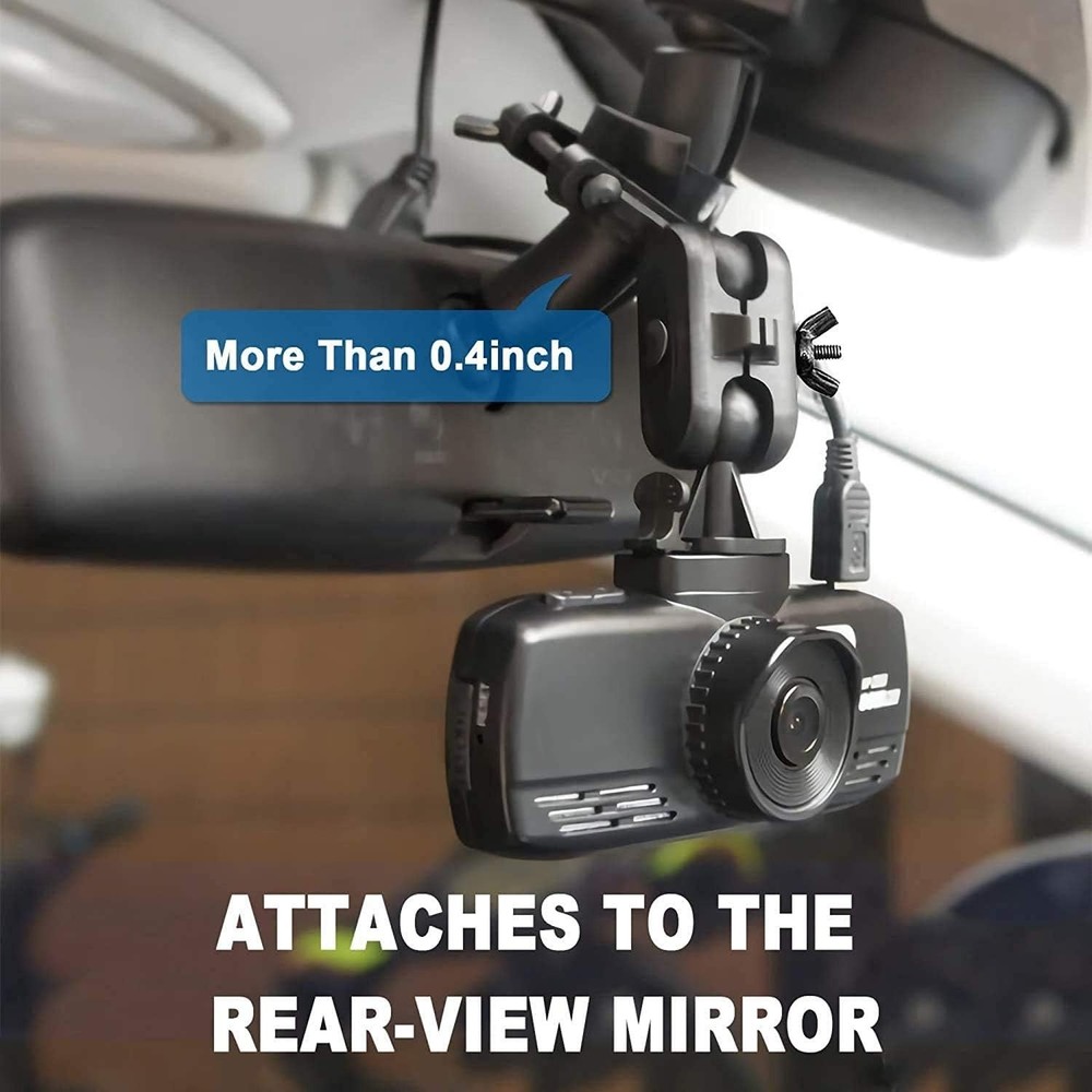 Dash Cam Mount with 360° Flexibility for Clear View – Perfect for Most Models
