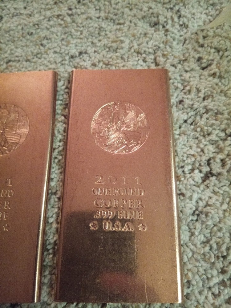2. 1 Lb .999 Copper Bars