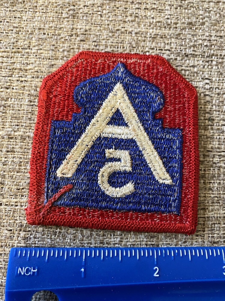 US Army 5th Army Patch Red White Blue A INV4494