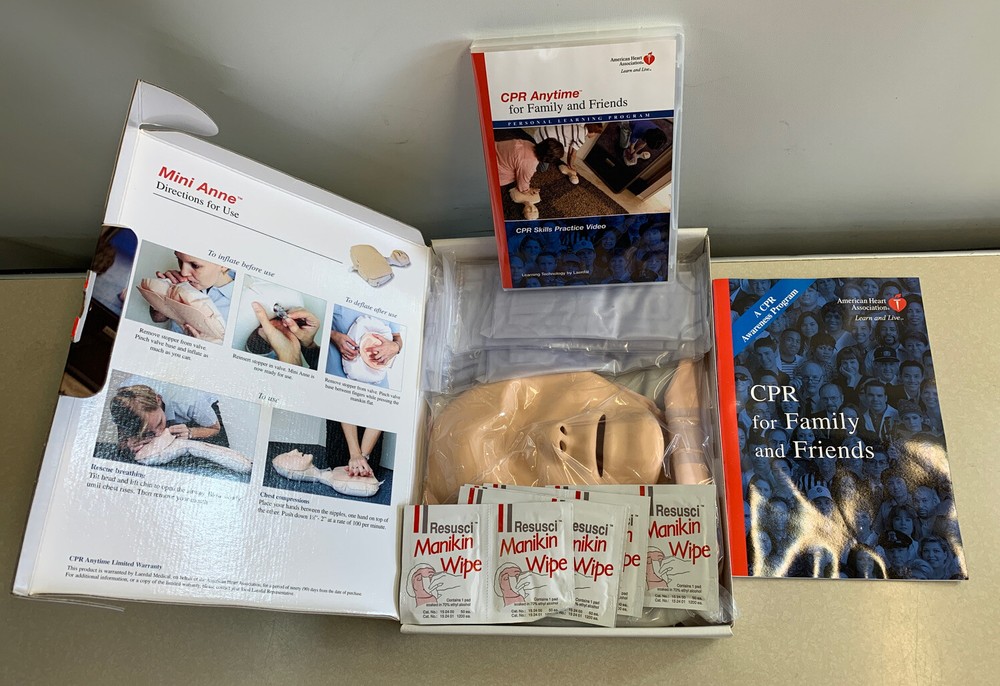 Laerdal CPR Anytime Mini Anne Manikin Personal Training Program Complete Unused