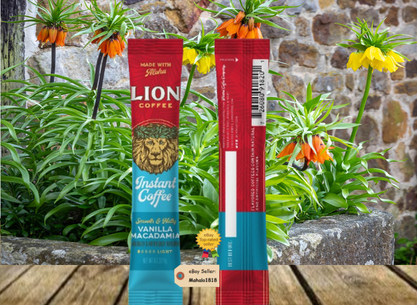 Lion Instant Vanilla Macadamia Nut Coffee, 8 stick - 2 Boxes