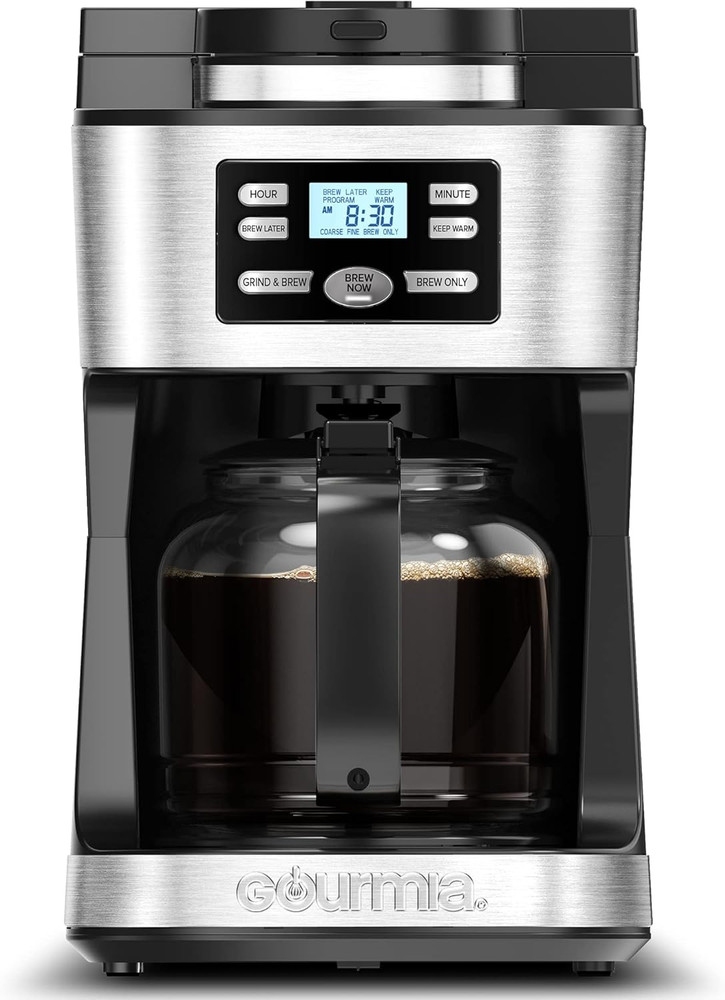 12-Cup Fully Automatic Coffee Maker with Grinder & Keep Warm Feature