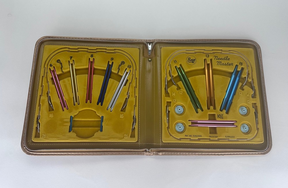 Vintage Boye Needle Master Circular, Interchageable Knitting Needles with Case