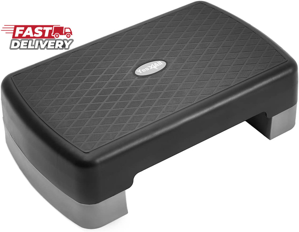 Yes4All Aerobic Exercise Step Platform, Exercise Stepper with Risers for Cardio