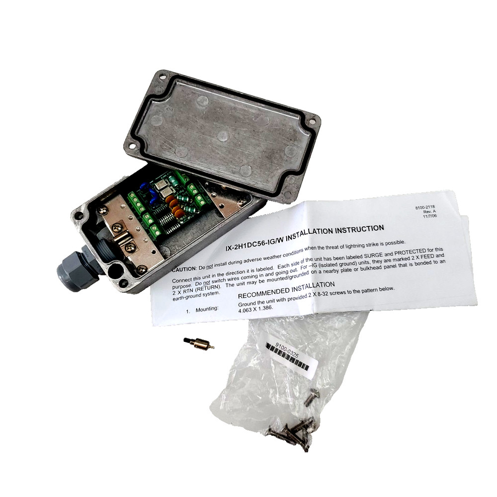 PolyPhaser IX-2H1DC56-IG/W Outdoor Lightning Surge Protector