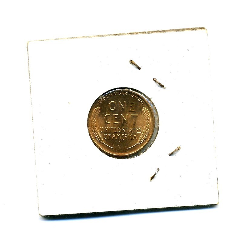 1955-S Lincoln Wheat Penny BU With Bubble In "5" Error Defect
