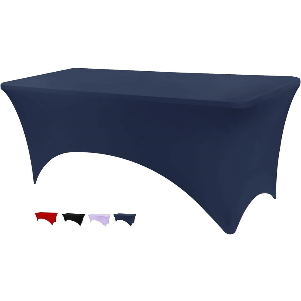 Spandex Fitted Tablecloth Rectangular Stretch Table Cover for Wedding Party