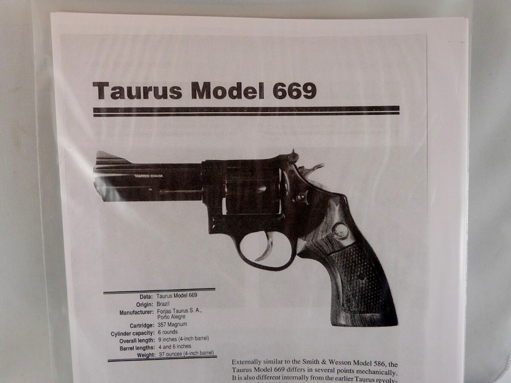 TAURUS MODEL 669 HAND GUN BREAK DOWN INSTRUCTION KIT