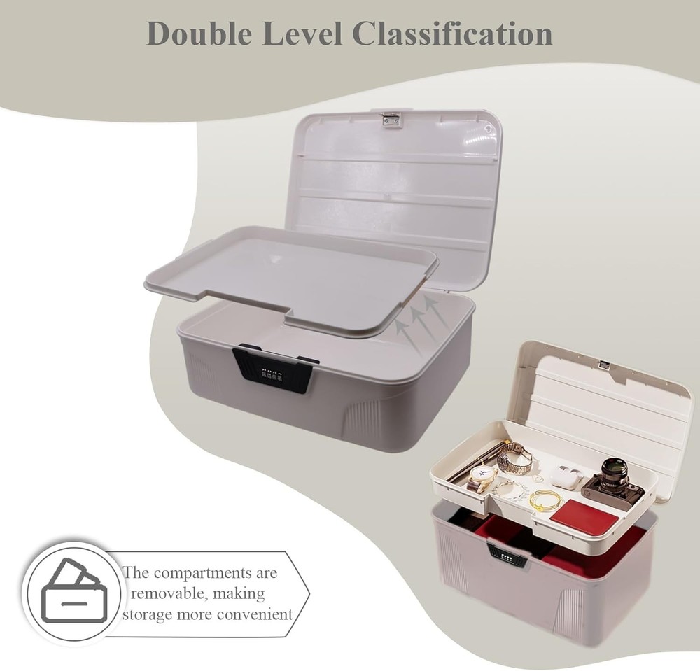 torage Bin - 4.2 Gallon Locking Container with 4-Digit Combination Lock, Stackab