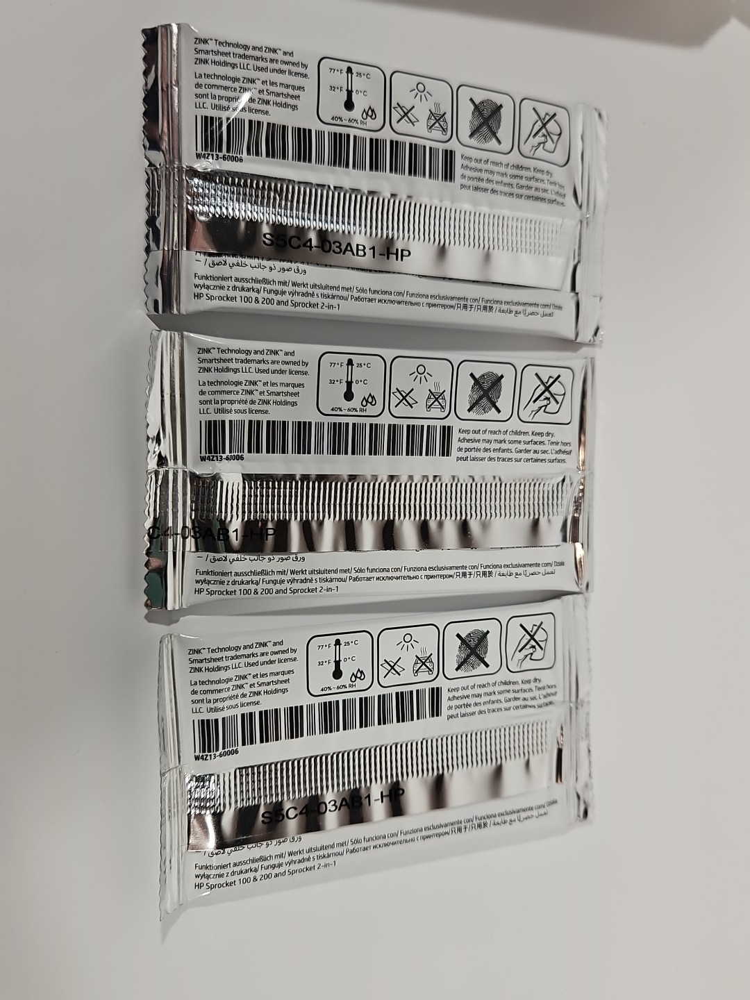 30 SHEETS HP Sprocket Zink Photo Paper 2x3" for HP Sprocket Photo Printers