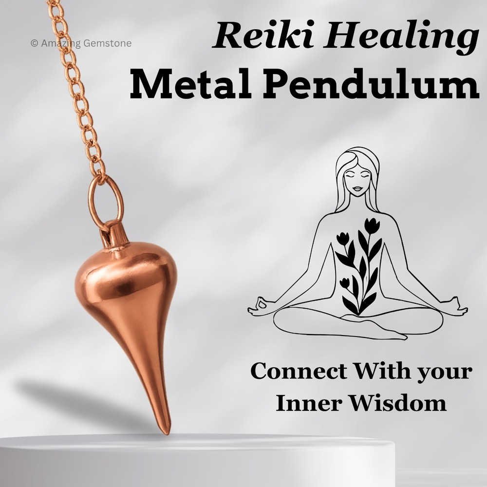 Metal Pendulum Copper Dome Cone Point for Divination