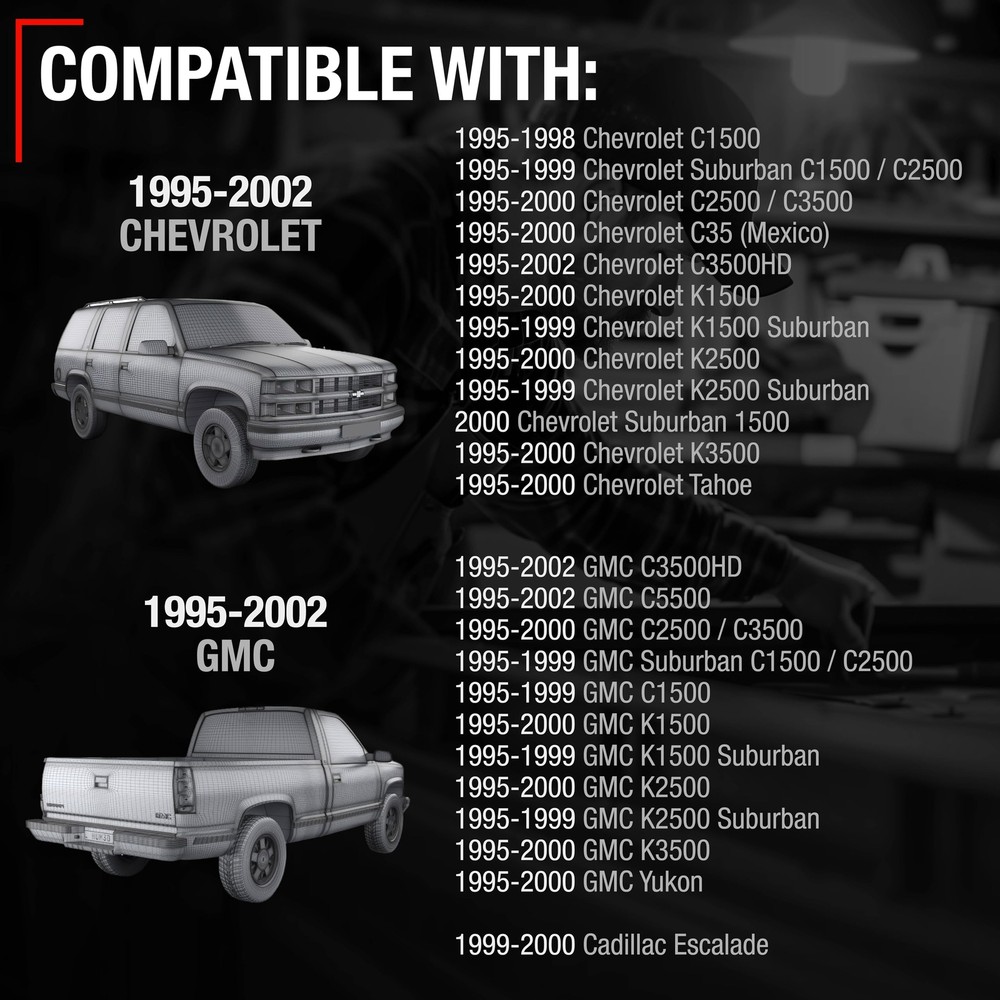 Interior Front/Rear Passenger Door Handle - Compatible with 1995-1999 Chevrolet