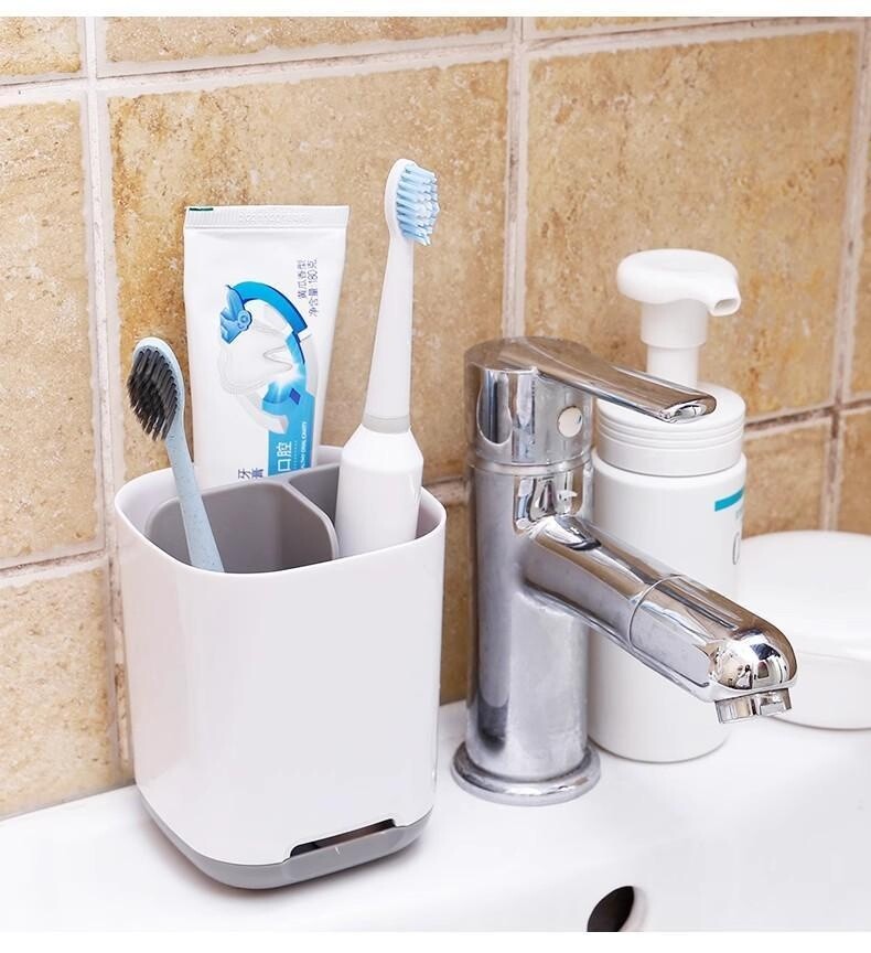 Detachable Toothbrush Stand Holder Toothpaste Stand Holder Bathroom Storage Box