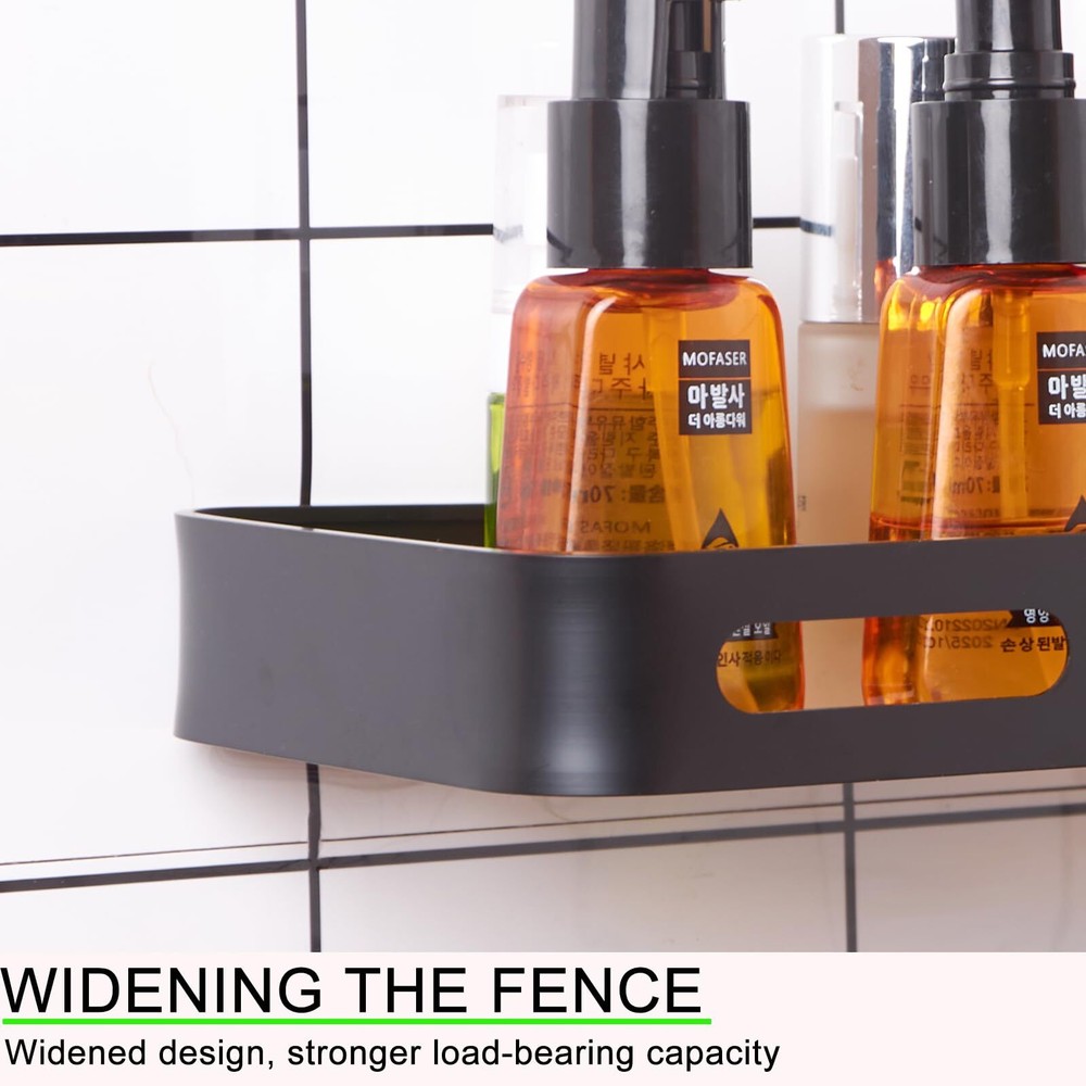 Corner Shower Shelf Ultimate Durability & Easy Installation Black DUKU007
