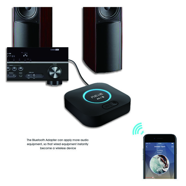 Upgraded Audio Bluetooth Receiver, HiFi Wireless Audio Adapter, 4.2 Receiver