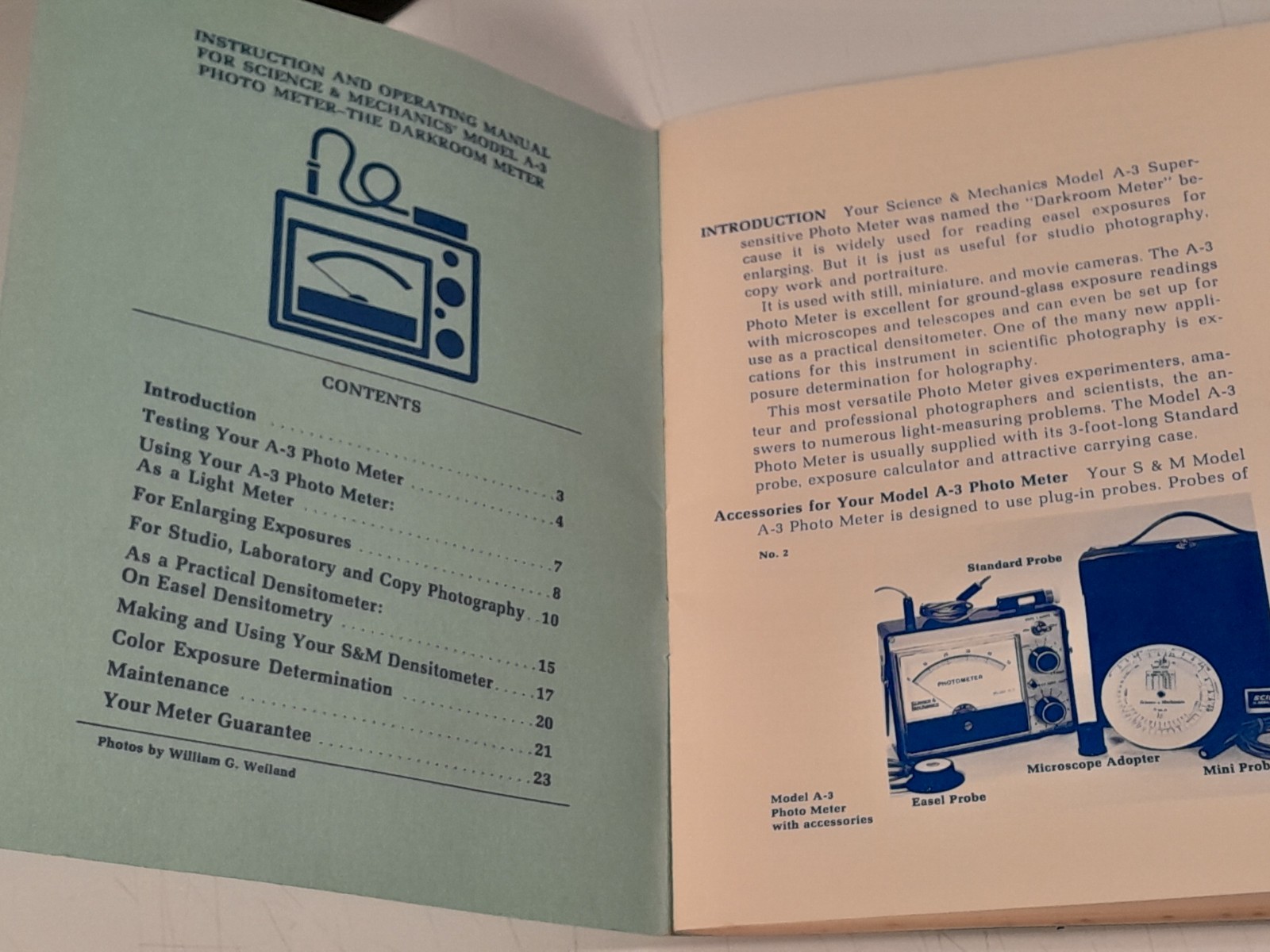 Vintage Science & Mechanics Photometer Model A-3 Analogic with Sensor Darkroom