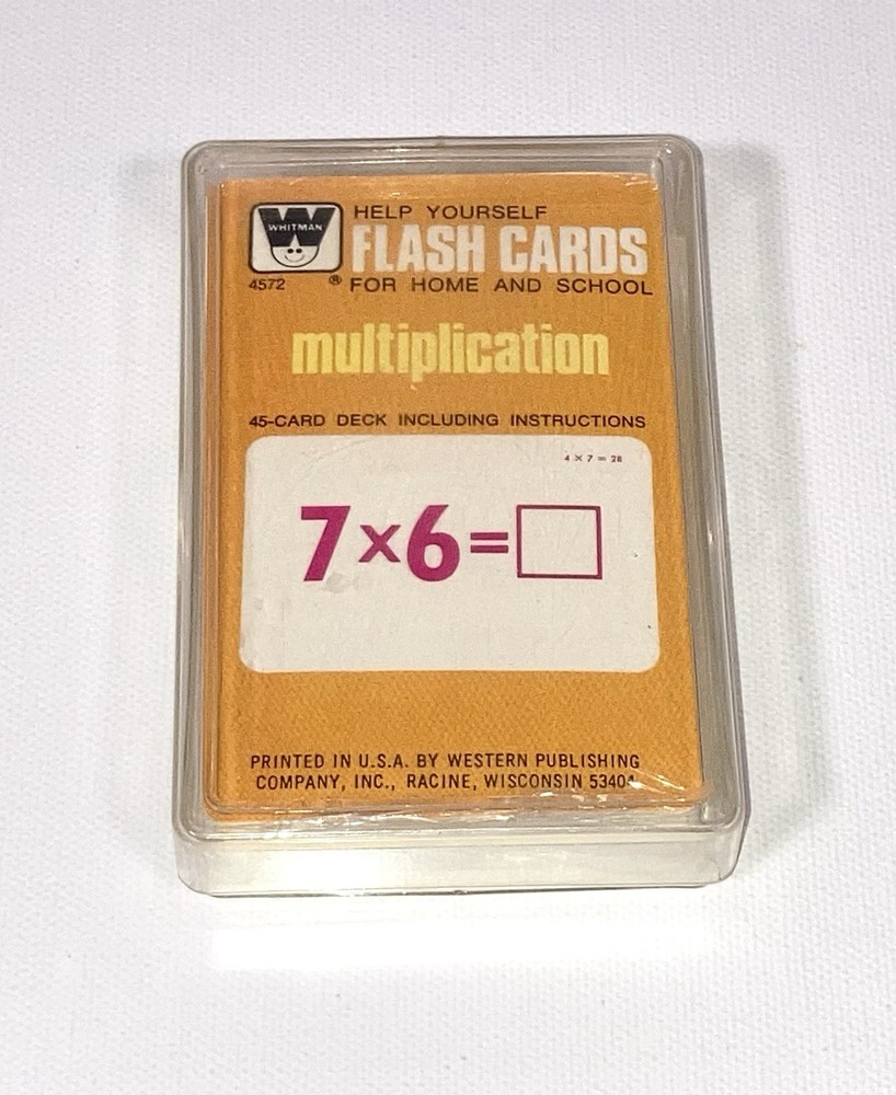 Whitman Help Yourself Multiplication Math Flash Cards - Sealed Deck 4572