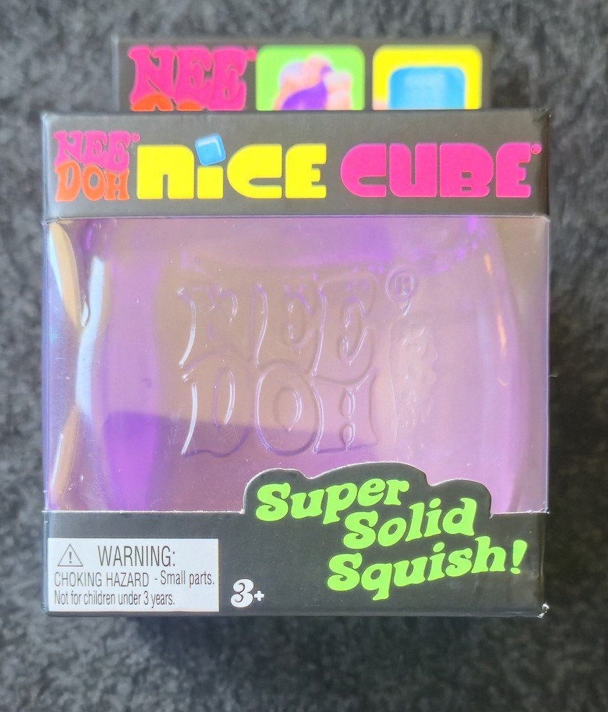 NEW Needoh Nee Doh Nice Cube Super Solid Squish Purple FAST SHIPPING!