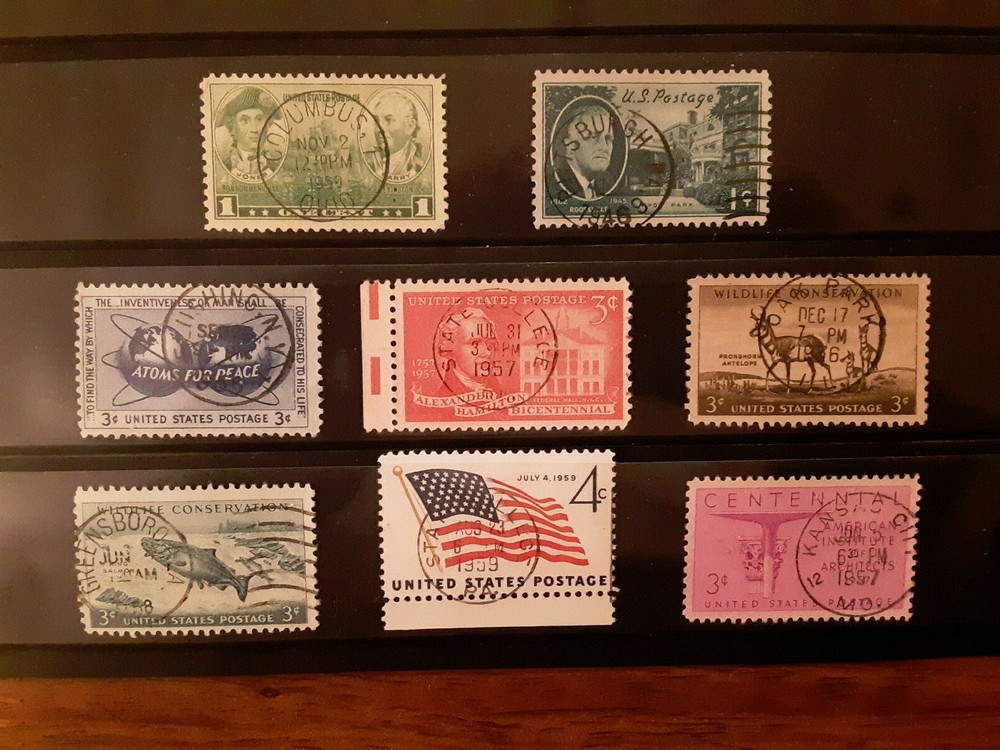 8 - SOTN USED STAMPS - EXCELLENT, CLEAR, FULL TOWN CANCELS - CHECK THESE OUT!