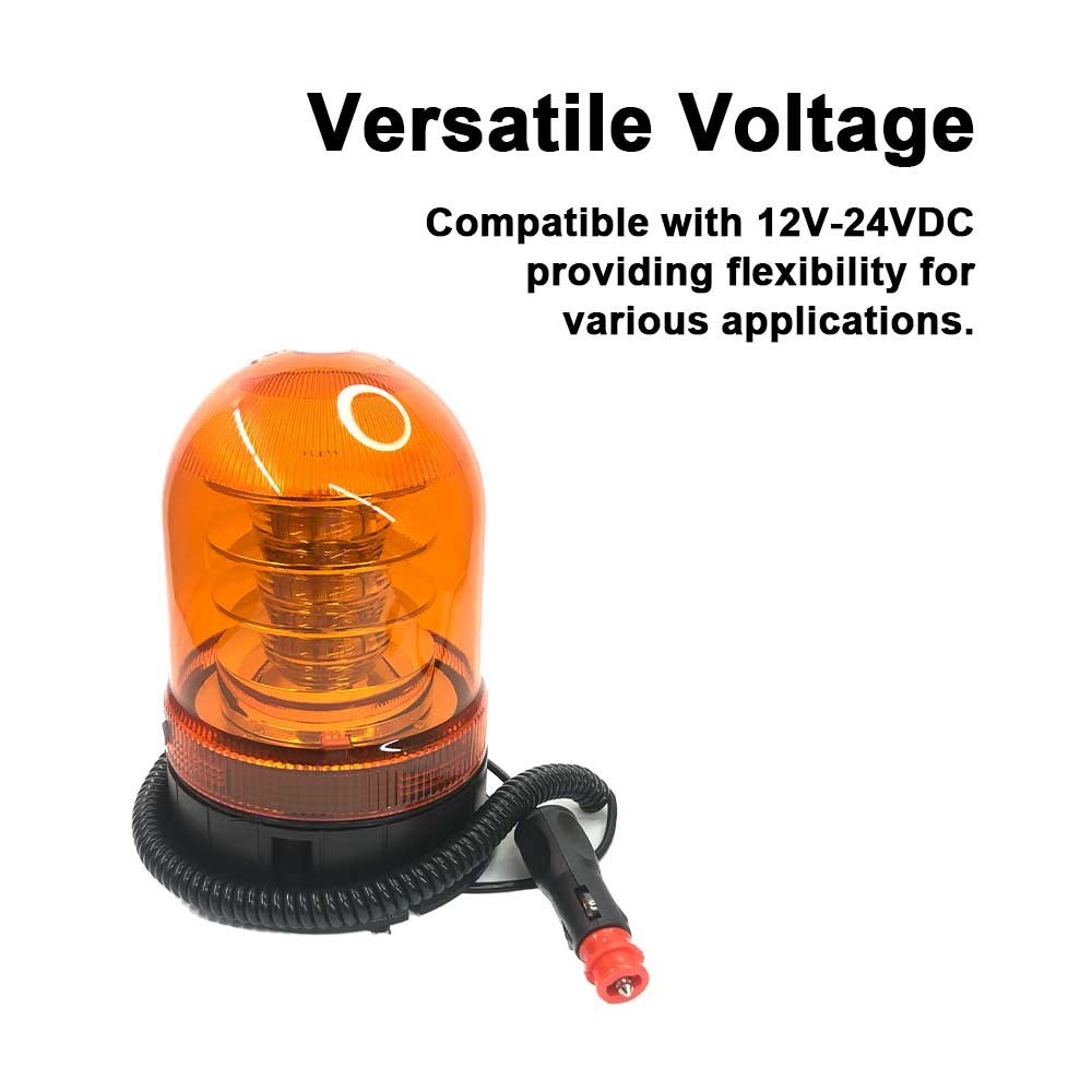 LED FLASHING STTROB LIGHT BEACON magnet mount 12/24v E9