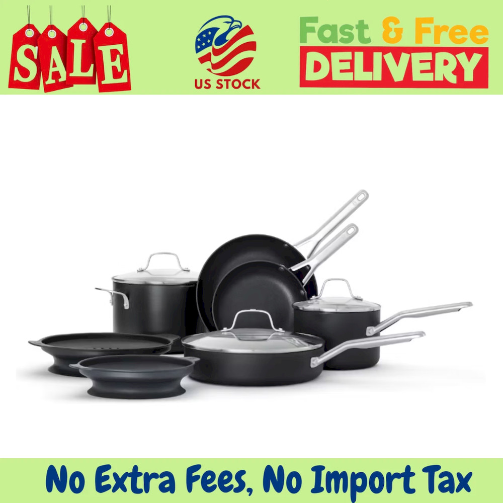 Calphalon Hard-Anodized Nonstick 10-Piece Cookware Set