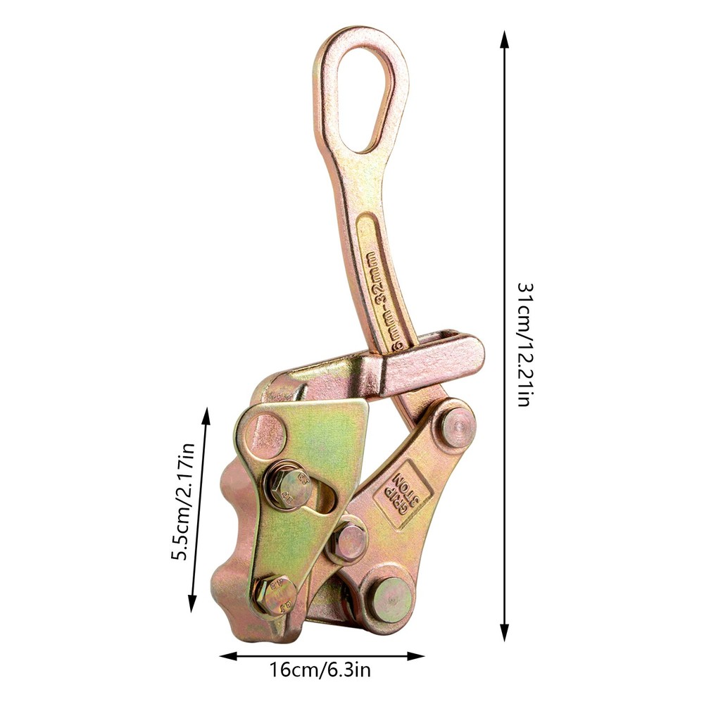 Wire Grip Cable Gripper Puller Steel Rope Jaw Pulling Tool Cable Clamp 3T 6600Lb
