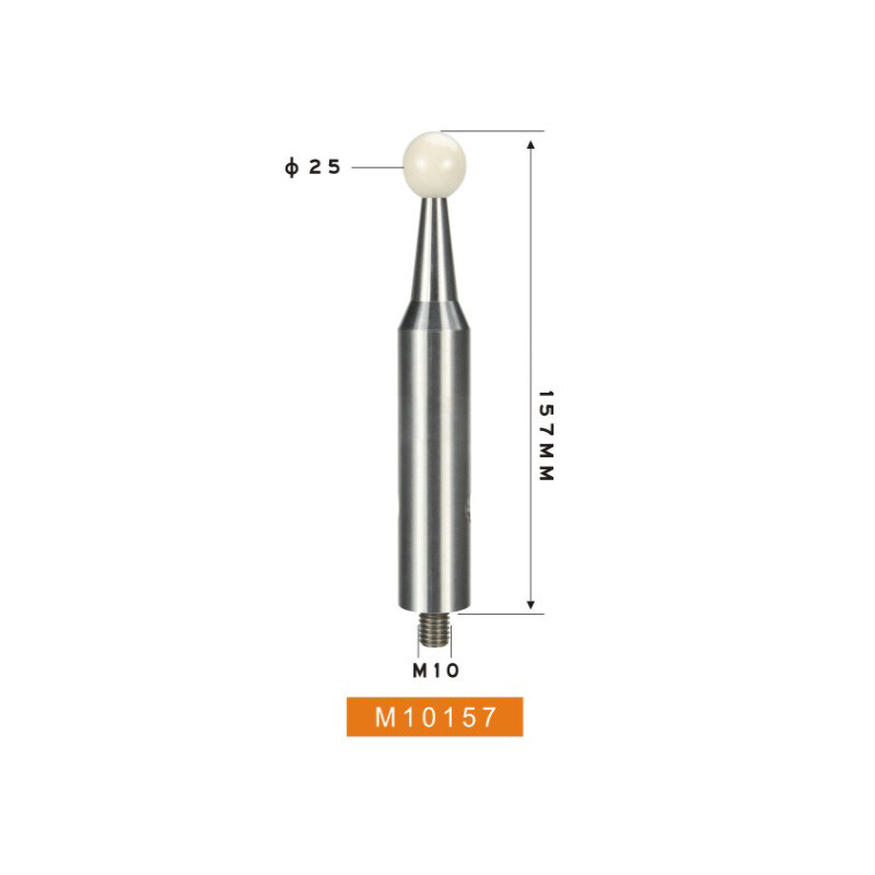 25mm Diameter M10 Thread 157mm Lengh CMM Precise Calibration Sphere Ceramic Ball