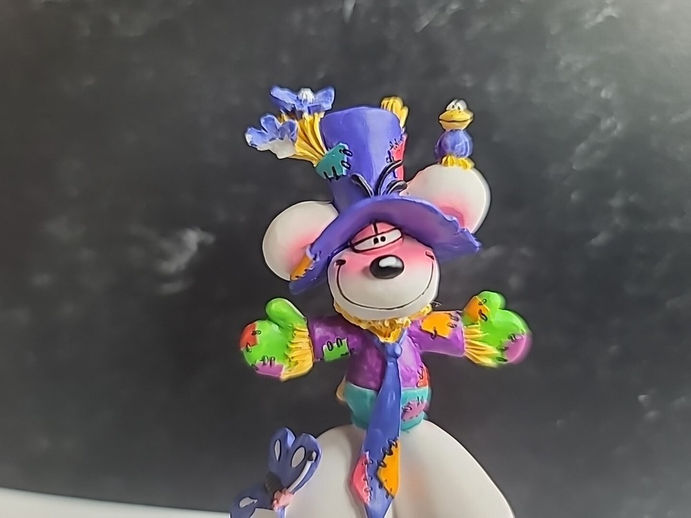 Vintage Scarecrow Mouse Figurine