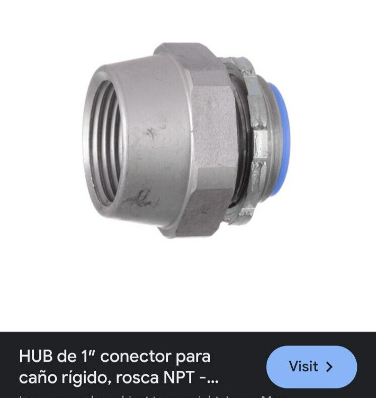 2 x Thomas & Bretts hub connector for rigid pipe npt 1/2" thread NOT 1"