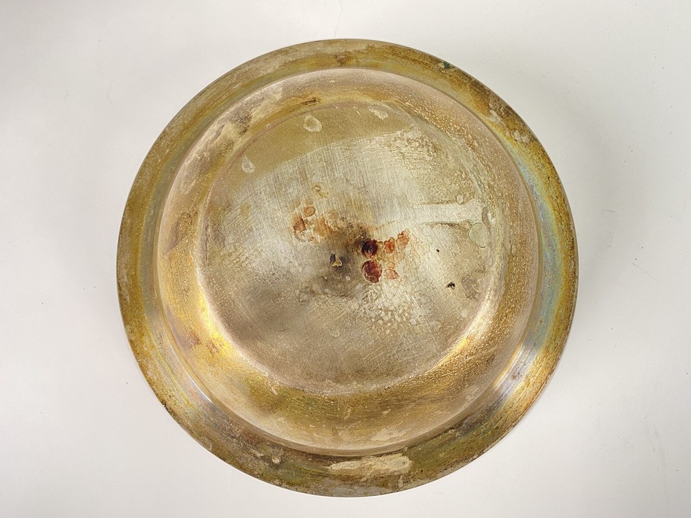 MID-CENTURY MODERN MAXWELL PHILLIP VINTAGE BRASS Silver Plate Bowl