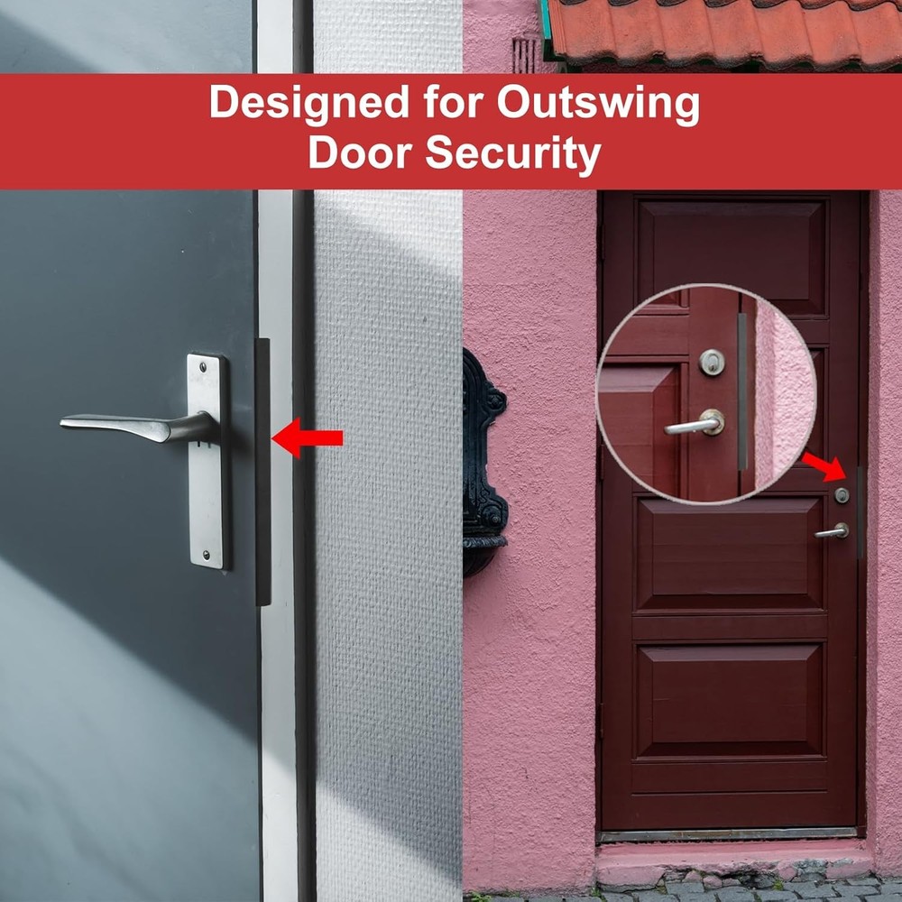 Door Latch Guard Plate Outswing Security Shield