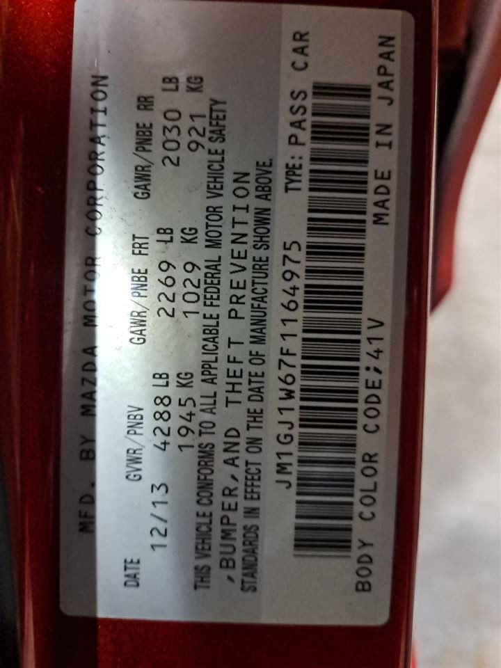 2015 Mazda 6 Amplifier Sku#4392377
