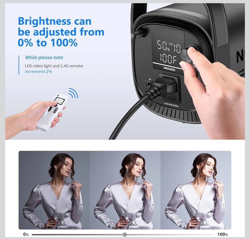 NEEWER CB60 60W LED Video light 5600K Version Continous Lighting with Remote