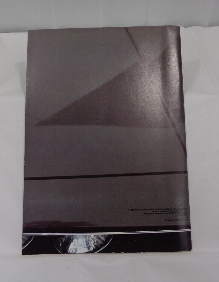 BMW 1981 633 CSI Brochure and technical data Sheet