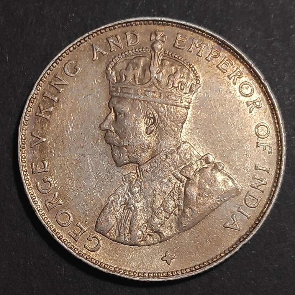 1920 STRAITS SETTLEMENTS SILVER HALF DOLLAR/ 50 CENTS Geo