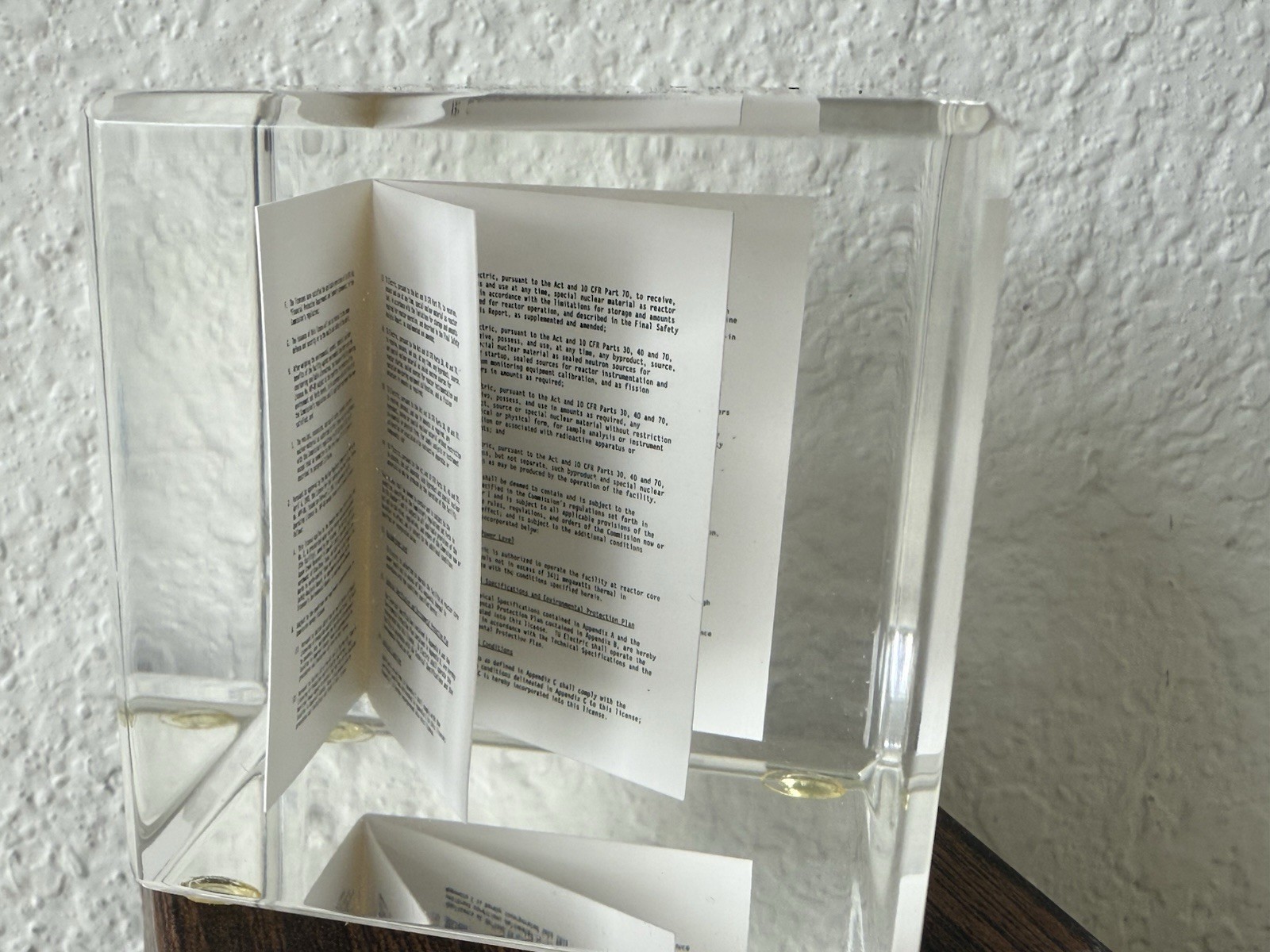 U.S. Nuclear Regulatory Commission Power Plant Texas Paperweight 2.25” Vintage