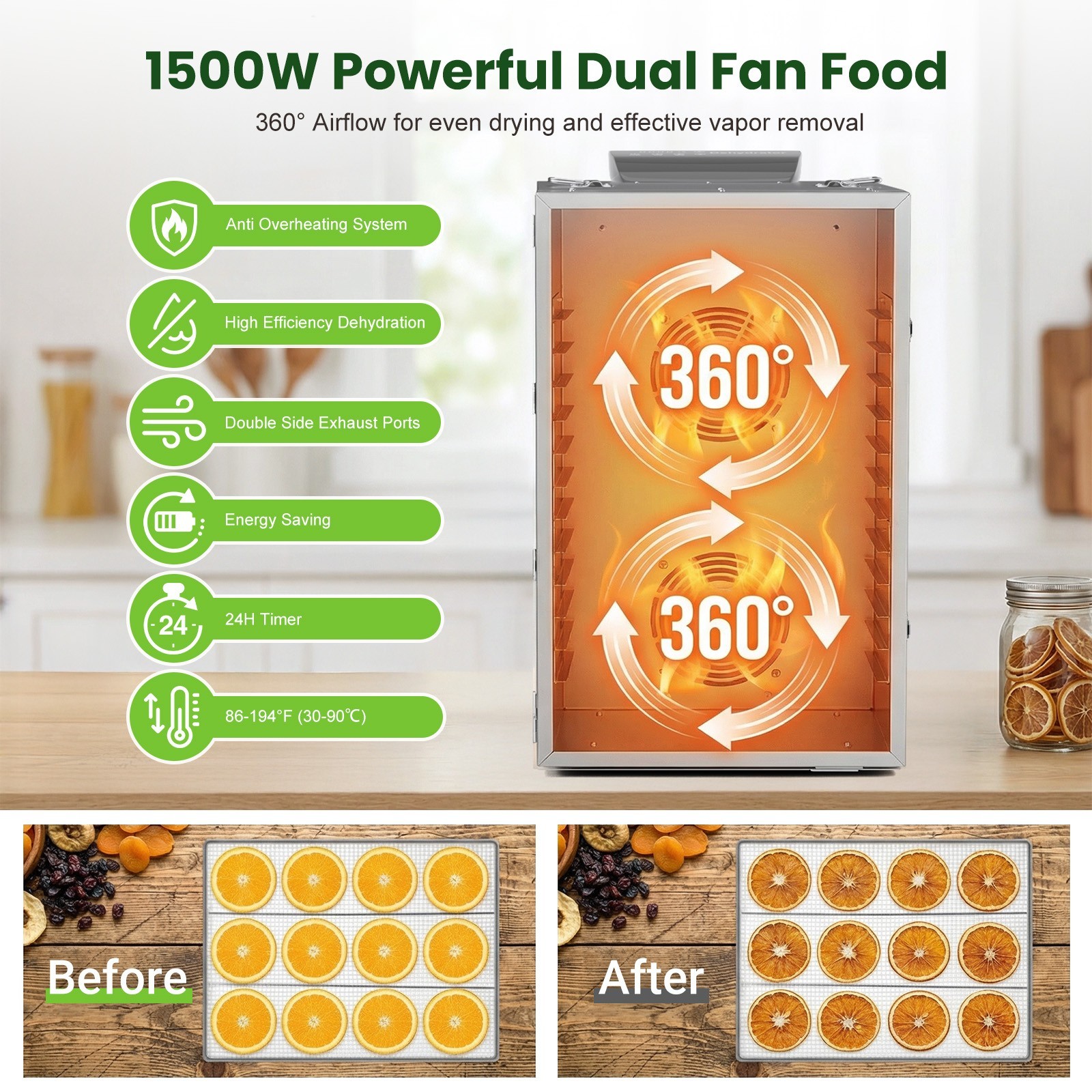 Commercial Food Dehydrator 20 Stainless Steel Trays Meat Fruit Dehydrators Dryer