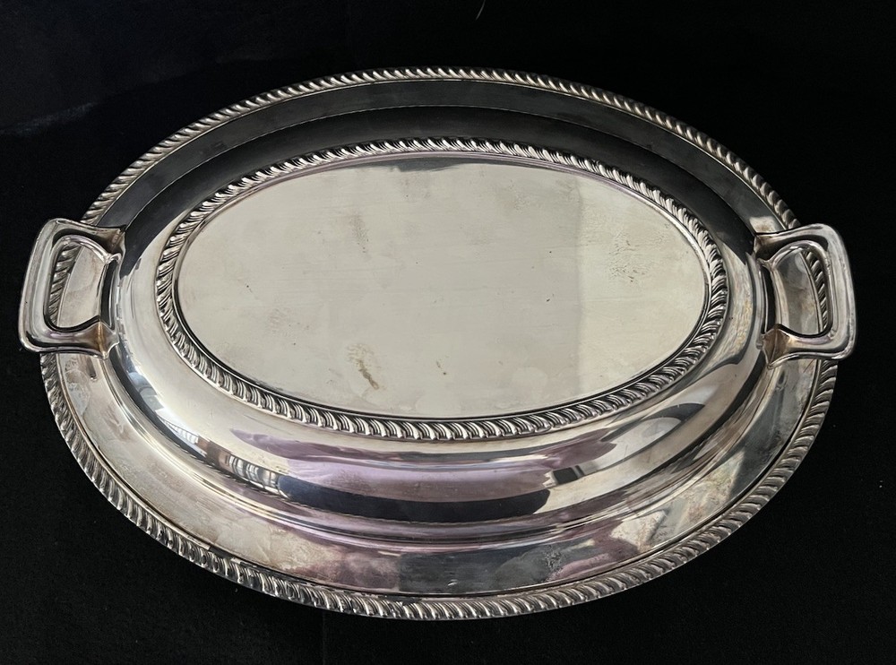 Poole Silver Co EPNS 1104 Buffet Covered Serving Dish Server Silverplated Plate