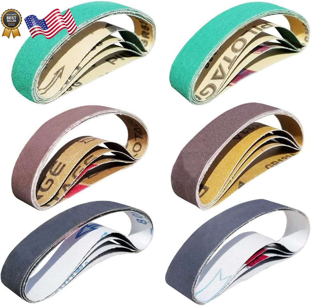 24 Pcs 3/4" x 12" Replacement Knife Sharpener Sanding Belt Kit & Work Sharp Knif